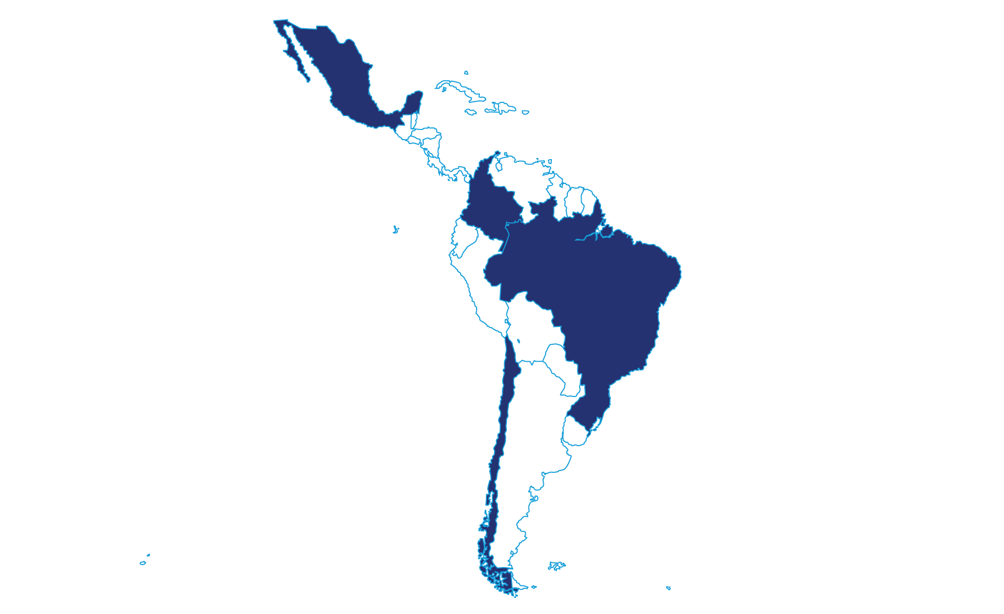 Paises latam map